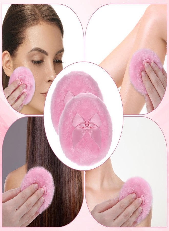 Aeaocvo 2 Pcs Large Body Powder Puff, 3.5 Inch Soft Washable Reusable Dusting Big Fluffy Powder Puff for Wet Dry Makeup Face Body - Image 5